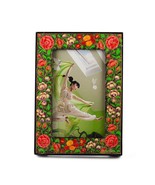 Oriental Hand Painted Flowers Wooden Picture Frame 7 Inches x 5 Inches - £31.24 GBP