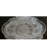 Pressed~Clear ~ Cut Glass ~ Starburst ~ Serving Dish ~ Relish Tray ~ Can... - $49.11 CAD