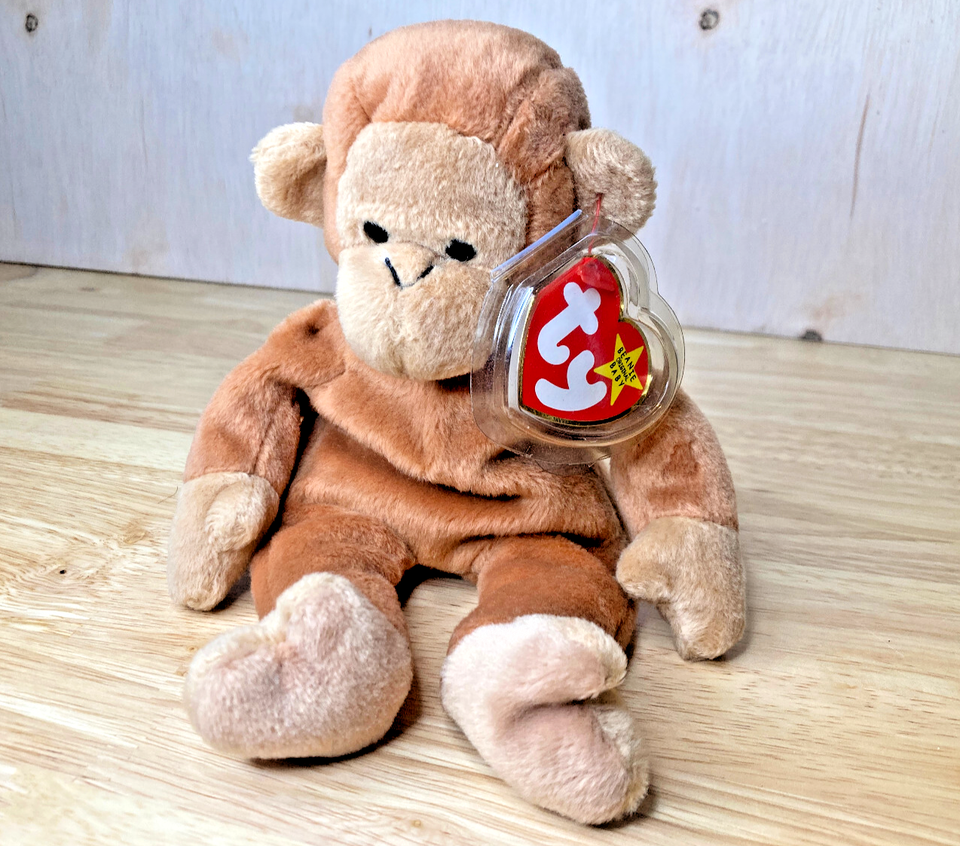 Bongo-the-monkey (tan tail) - Ty Beanie Baby Babies - Pristine  w/ tag p... - $7.87