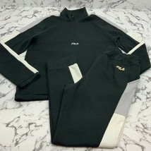 Men’s Fila Black | Grey | White Fleece Hoodie Sweatpants - $150.00