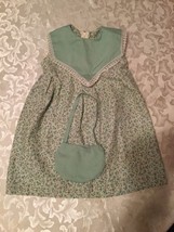 Girls-Size 3T-Easter dress-green floral with matching purse - $10.90
