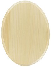 Natural Wood 6 3/4&quot; x 9 1/2&quot; OVAL Plaque Unfinished rOund wooden DEMIS 179788 - £24.36 GBP