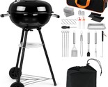 Hasteel 18-Inch Charcoal Grill, 2-In-1 Kettle Outdoor Barbecue, And 29 P... - $94.94