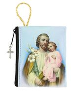 Saint Joseph w/Child Small  3.25&quot; Zip Rosary Pouch, New #AB-029 - $5.57 CAD