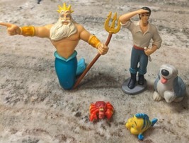 Disney&#39;s The Little Mermaid Lot Of 5 PVC Figurines 1-4 In Sebastian Trit... - £15.94 GBP
