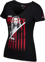 REEBOK UFC Mujer Ronda Rousey Luchador Cuello En V Manga Corta Camisetas... - $14.99+