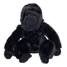Aurora World Black Gorilla Zoo Jungle Primate Ape Plush Stuffed Animal 9&quot; - $28.30