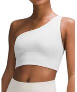 Womens One Shoulder Sports Bra Workout Strap Yoga Bras Cute Low Support ... - $19.00