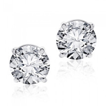 3.50 Ct. Tw. Round Brilliant Cut Stud Solid 14K Gold Earrings - £191.04 GBP