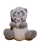 Panda and small baby  White Soft Toy 12&quot; - £11.96 GBP