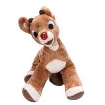 Build A Bear Rudolph The Red Nose Reindeer Plush 13&quot; Nose As-Is Brown Ch... - £13.87 GBP