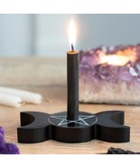 Pack Of 4 Occult Wicca Triple Moon Goddess Small Candle Stick Holder Scu... - $27.34 CAD