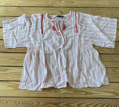 banana republic NWOT women’s stripe Embroidered shirt size S red white c5 - £12.50 GBP
