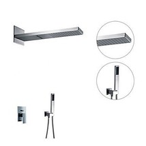 Chrome Wall Mount Contemporary Shower Faucets (1039) - £678.42 GBP