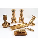 Vintage Mid Century Art Deco Brass Sweden Gusums Bruk Office Desk Holder... - $323.99
