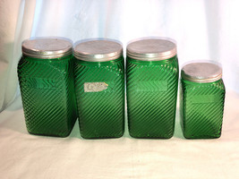 Green Owens ILLinois Ruff And Ready Range Set Depression Glass - £59.06 GBP