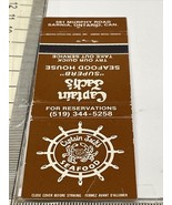 Matchbook Cover  Captain Jack’s  Sarins, Ontario, Can.  Unstruck  Zgmg - $229.53 MXN