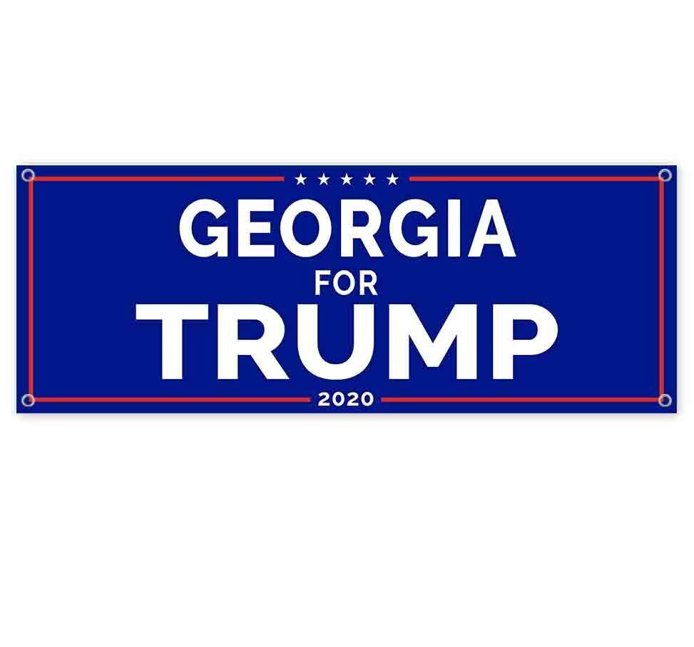 GEORGIA FOR TRUMP CLEARANCE BANNER Advertising Vinyl  Flag Sign INV - $9.91
