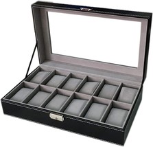 Sodynee Wbpu12-03 Watch Dispenser Box Organizer, Large, Black, Pu Leather With - £31.13 GBP