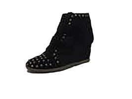 Be&amp;d Maison Dumain Hey Stud Wedge Women .Black Canvas with Gold. - $54.99