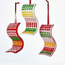 Kurt Adler 3.5 Inch Claydough Dot Candy Ornaments - Set of 3 - £15.15 GBP