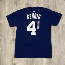 NEW NY Yankees Gehrig #4 Navy Blue Majestic T-shirt Mens Size M - £24.29 GBP