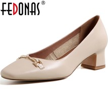 FEDONAS Hanged Metal Spring Summer 2021 Women Fashion Shoes Shallow Genuine Leat - £86.74 GBP