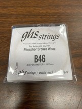 6 x GHS B46 .046 Diam Phosphor Bronze Wrap Acoustic Guitar Strings NEW - $9.46