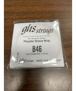 6 x GHS B46 .046 Diam Phosphor Bronze Wrap Acoustic Guitar Strings NEW - £7.40 GBP