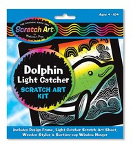 Melissa & Doug Dolphin Light Catcher Scratch Art Kit - $10.77