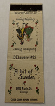 Vintage Matchbook Cover Matchcover A Bit Of Sweden Smorgasbord Chicago IL - £2.99 GBP