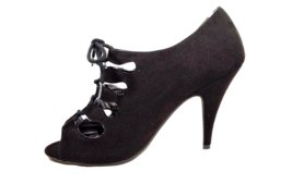 Christian Siriano Women High Heel Black Pump Ghillie Lacing Size 8 (Fits Sz 7.5) - £22.13 GBP