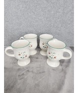 Set Of 4 Vintage Pfaltzgraff Cherries Pedestal Coffee Tea Mugs 5&quot; Tall - £31.54 GBP