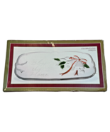 Celebrations by Mikasa Bless this Home Canapé Tray Glass Holiday Bells 2014