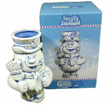 Geeki Tikis Frosty The Snowman Ceramic Mug 8“ Tall 24 Ounces Tasse Scarf... - $26.57