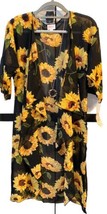 NWT LuLaRoe Small Black with Gold Sunflowers Sheer Shirley Kimono -STUNNING- - $60.00