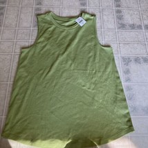 J. Jill Perfect Pima 100% Pima Cotton Medium Pea Pod Green Tank Top Made In Peru - £20.95 GBP