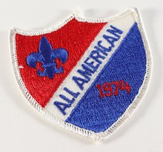 Vintage 1974 All American Shield Boy Scouts America BSA Camp Patch - £9.34 GBP