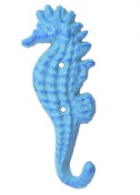 Blue Seahorse Wall Hook Decorative Coat Towel Hanger Decor Nautical 5.25... - $7.37
