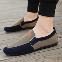 Men&#39;s Casual Shoes Spring Autumn New Canvas Trend Versatile Student Loafers Shoe - £45.94 GBP