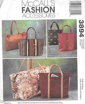 McCall's Fashion Accessories Pattern 3894 ~ Lined Tote Bags - $8.99