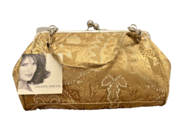 Purse Jaclyn Smith Gold Tapestry Handbag New w/ Tags Clutch 5.5&quot; x 9&quot; Vintage - £18.36 GBP