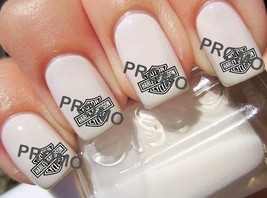 Black And White Harley Motorcycle Salon Quality Nail Art Decals - $12.75