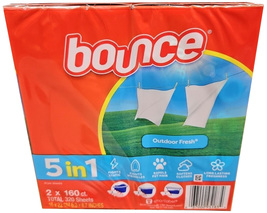  Bounce Dryer Sheets, Outdoor Fresh, 160-Count, 2-Pack - £19.18 GBP