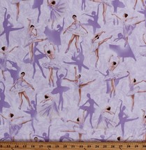 Cotton Ballet Dancers Ballerinas Girls Cotton Fabric Print by the Yard D673.72 - £10.68 GBP