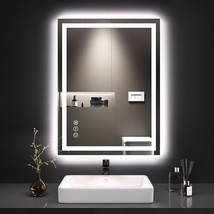 The Loaao 20X28 Led Bathroom Mirror With Lights Features Memory Function, - £113.85 GBP