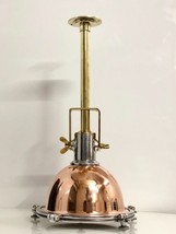 Nautical Aluminum Brass &amp; Copper Smooth Cargo Pendant ship Ceiling Light - $353.43