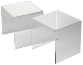Bunching Table Nesting Tables Contemporary Clear Acrylic Hand-Craft - £421.88 GBP