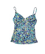 Anne Cole Womens Ladies Size X-Small Tankini Swim Top Blue Ditsy Purple ... - $369.90 MXN