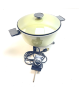 Vintage Electric Skillet Frypan Cooker Country Kettle West Bend Avocado - $735.75 MXN